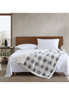 Eddie Bauer Ultra Plush Collection Throw Blanket Reversible Sherpa Fleece Cover Soft And Cozy Perfect For Bed Or Couch Mountain Grey  - Image 1