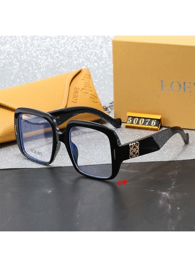 LOEWE نظارات لووي سكوير زرقاء - نظارات ملونة مع علبة ماركة