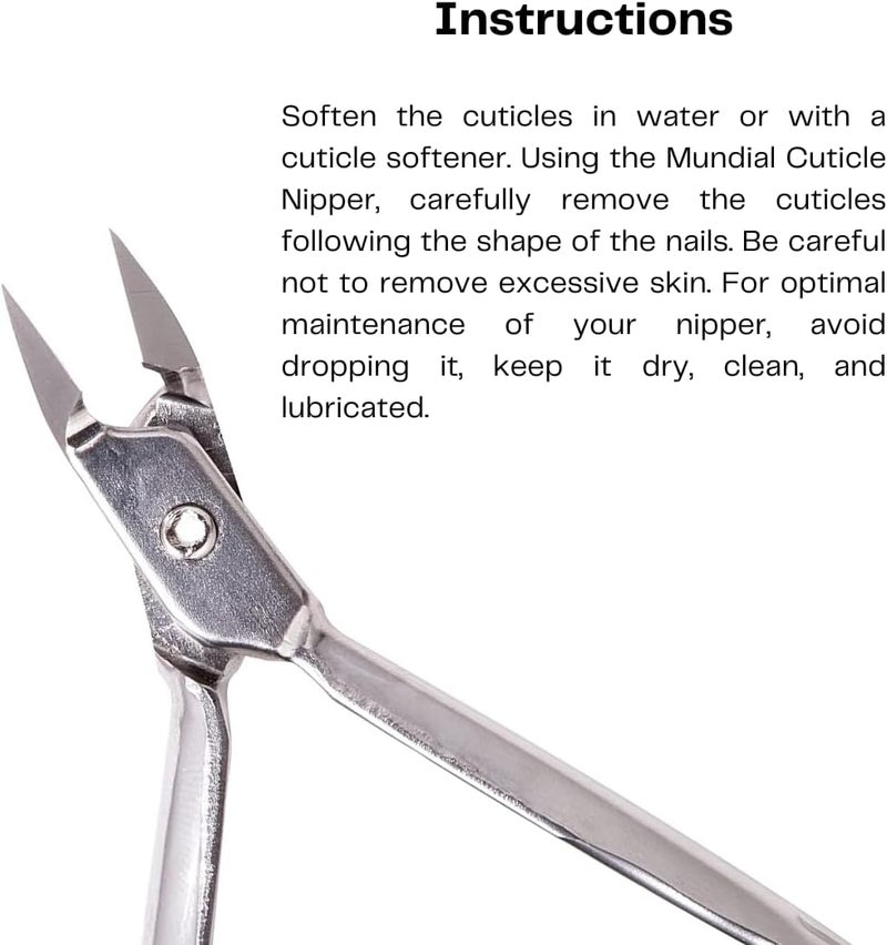 Mundial Professional Cuticle Nipper No. 777 - Stainless Steel Nail Pliers - Image 4