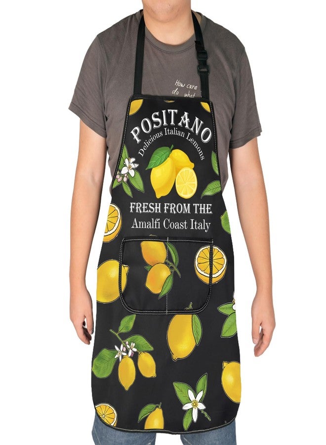 HOLLP Lemon Lover Gift Positano Italy Gifts Positano Delicious Italian Lemons Fresh from the Amalfi Coast Italy Apron (Positano) - Image 1