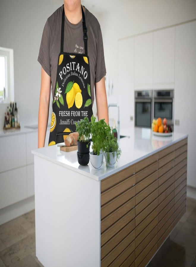 HOLLP Lemon Lover Gift Positano Italy Gifts Positano Delicious Italian Lemons Fresh from the Amalfi Coast Italy Apron (Positano) - Image 4