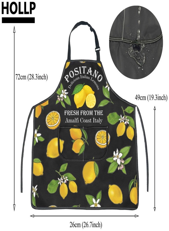 HOLLP Lemon Lover Gift Positano Italy Gifts Positano Delicious Italian Lemons Fresh from the Amalfi Coast Italy Apron (Positano) - Image 2