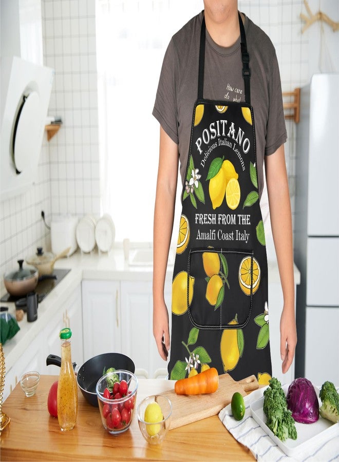HOLLP Lemon Lover Gift Positano Italy Gifts Positano Delicious Italian Lemons Fresh from the Amalfi Coast Italy Apron (Positano) - Image 3