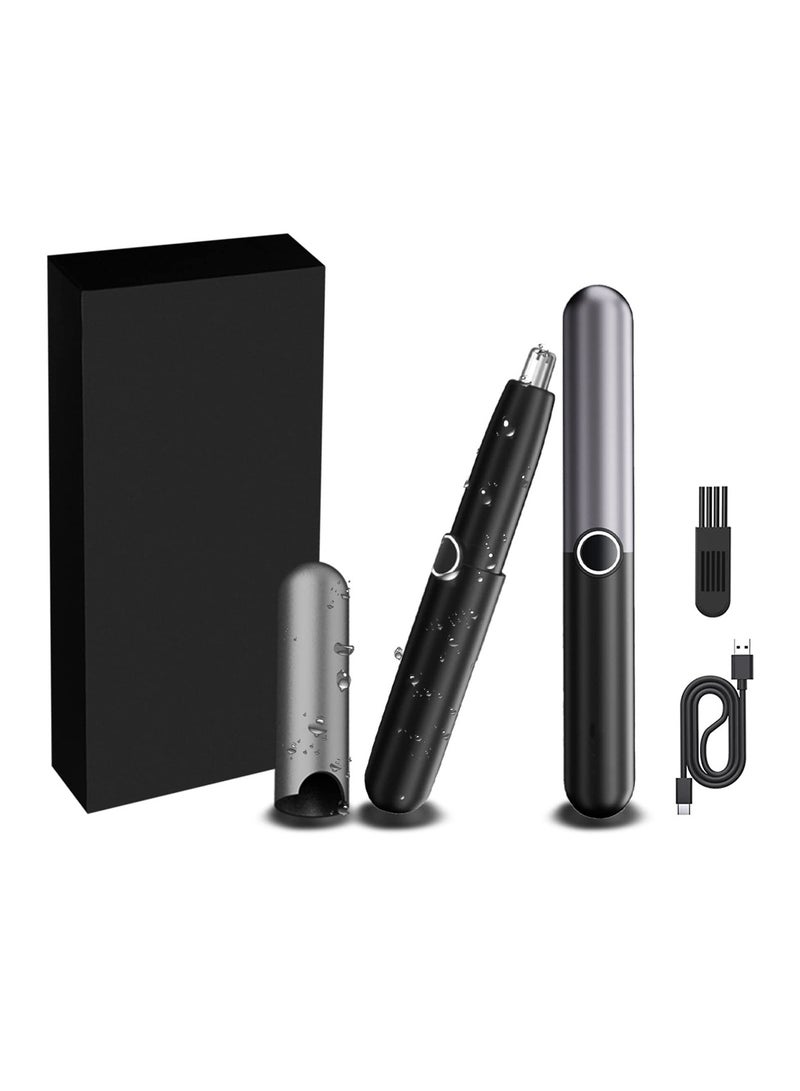 Zikra Electric Ear and Nose Hair Trimmer Cordless Eyebrow Removal Clipper Razor Shaver Trimmer for Men Women IPX7 Waterproof Type-C Fast Charging with Rechargeable Battery Travel Lock 6000RPM, Black - Image 1