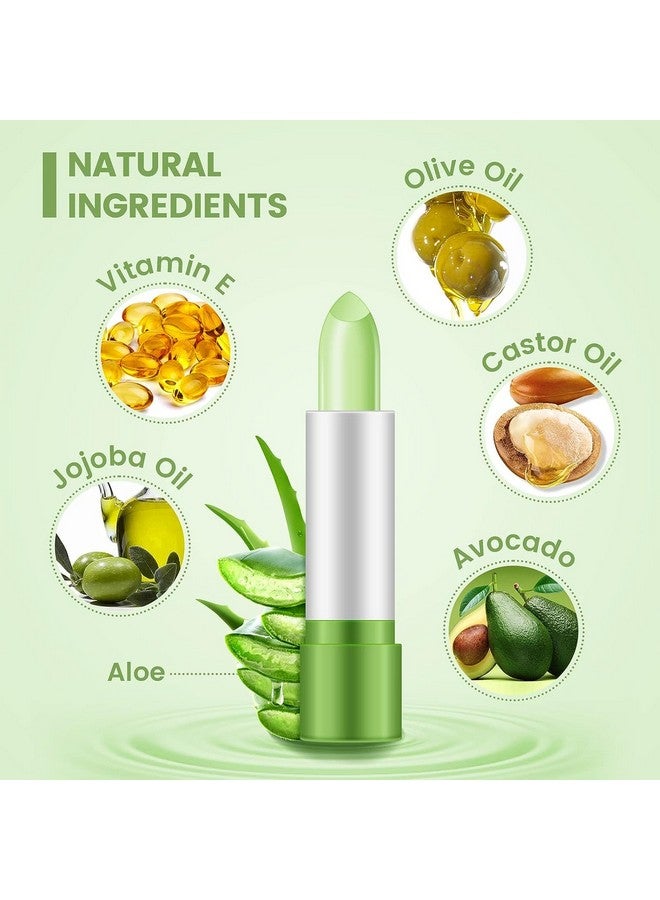 Ownest 5 Packs Aloe Vera Lipstick, Long Lasting Nutritious Soothing Lip Balm, Lips Moisturizing Magic Temperature Color Change Lipstick, Lip Care - Image 5