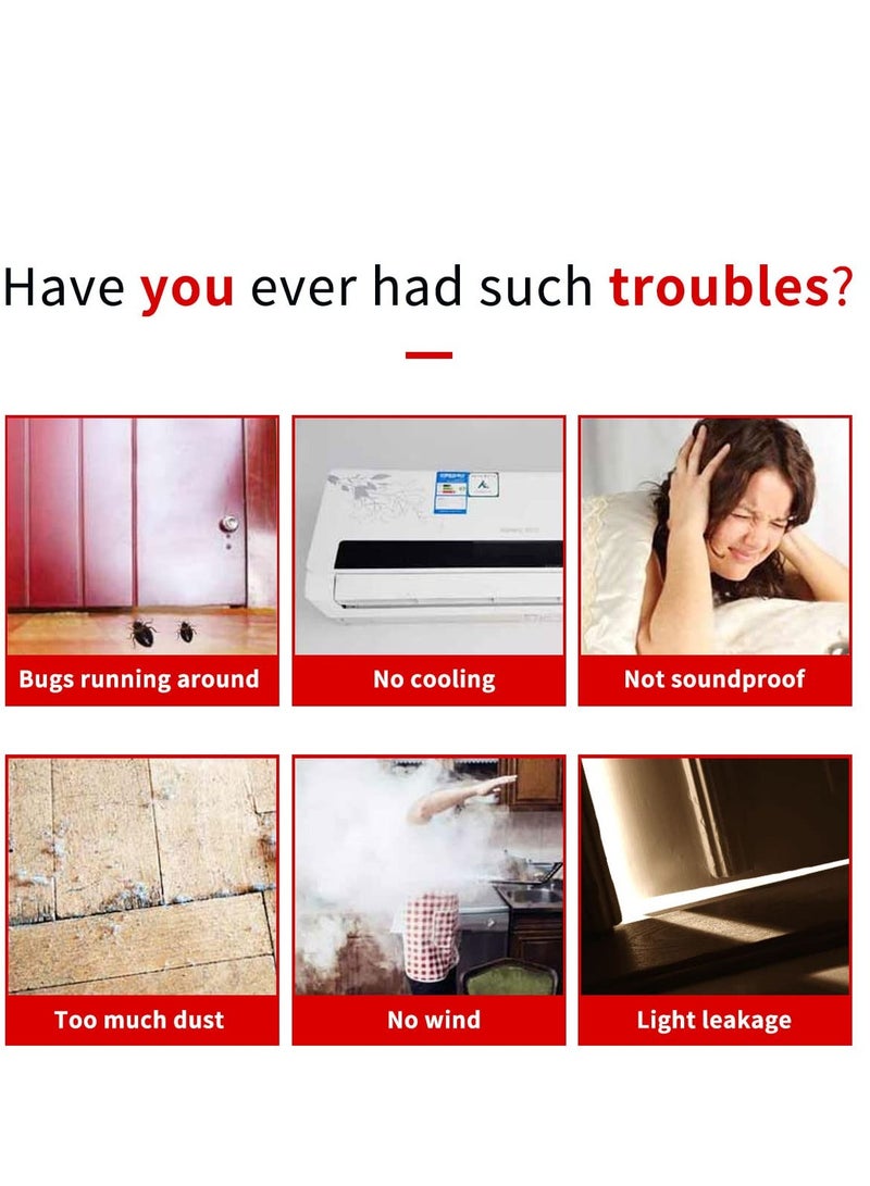 Zikra Door Draft Stopper Cuttable Under Seal Strong Adhesive for Bottom of Exterior Interior Doors 96CM Length - Image 2