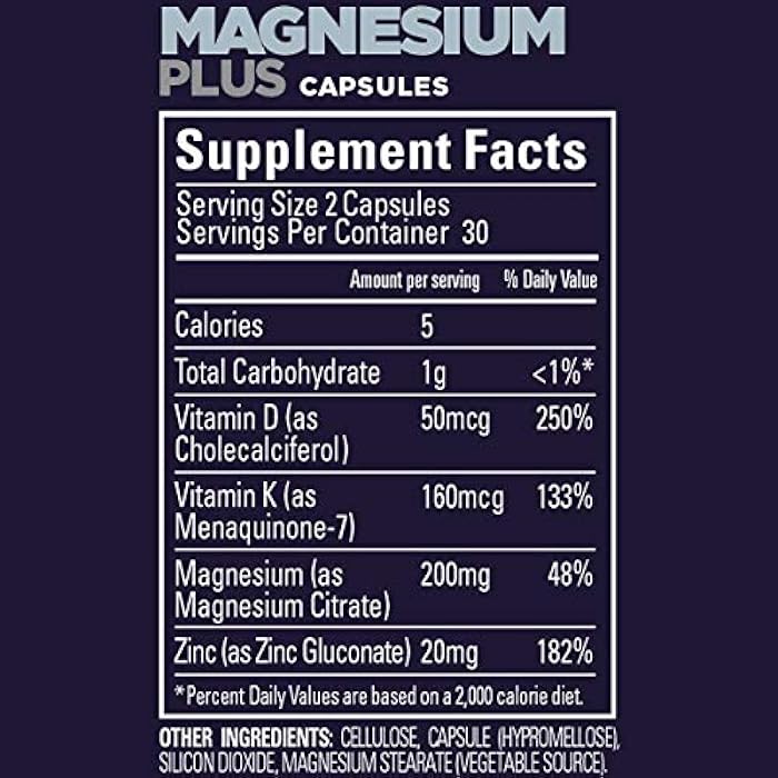 GU Energy Roctane Magnesium Plus Capsules with Vitamin K, D and Zinc, Informed Choice, Recovery Support After Any Workout, 60-Count Bottle (1-Month Supply) - Image 2