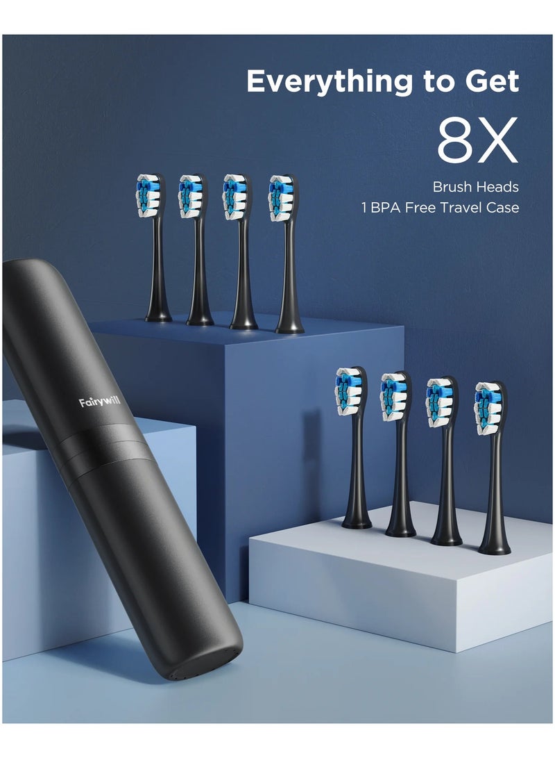 Fairywill P11 Ultrasonic Electric Toothbrush With 8 Brush Heads And Travel Case - Image 3