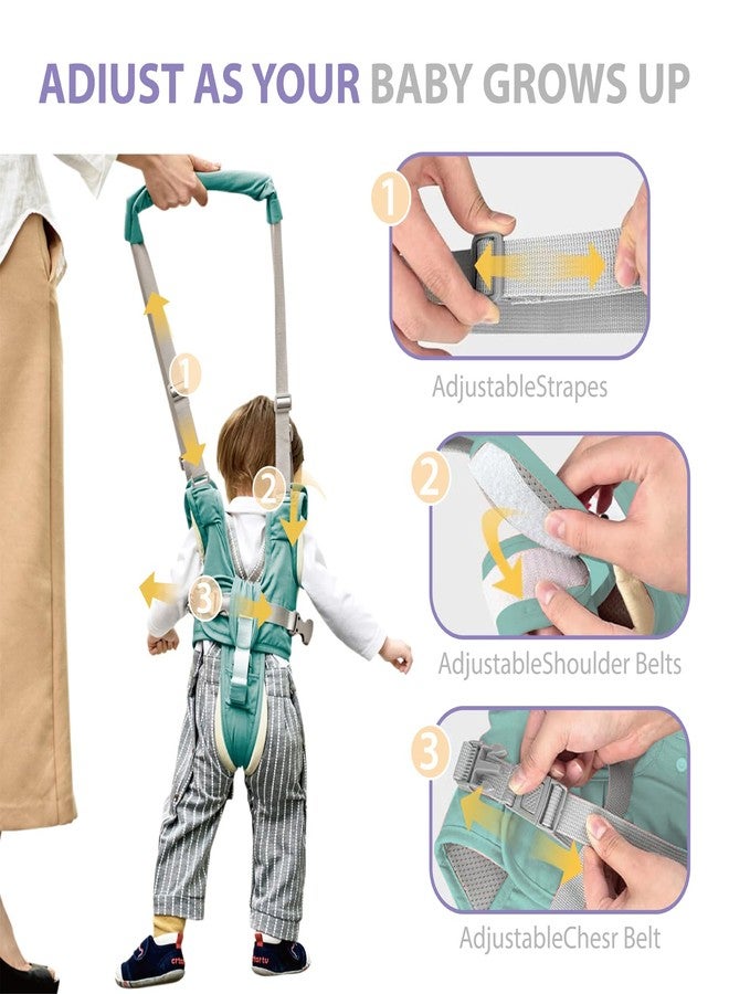 Bethbear Baby Walking Harness-Handheld Assistant Belt- Toddler Infant Walking Aid for Trainer & Support 7-24 Month Old (all-season-Green-1819) - Image 4