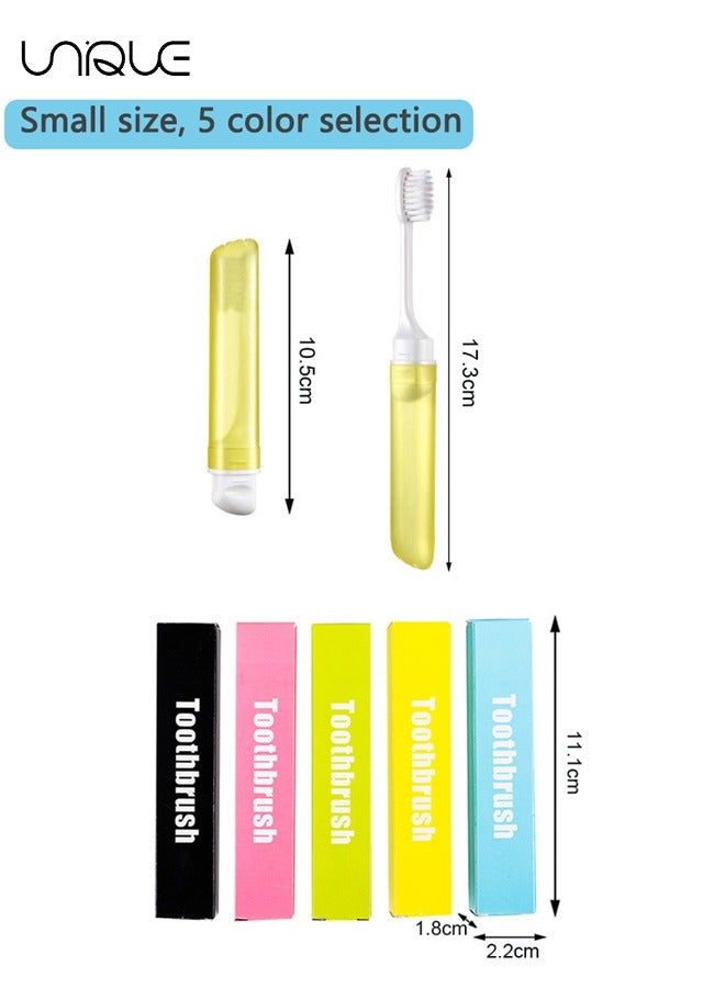 Unique Travel Mini Folding Toothbrush With Box - 5 Pieces  - Image 2