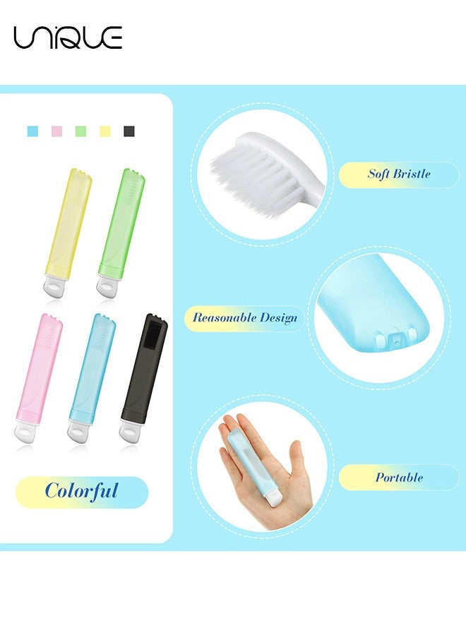 Unique Travel Mini Folding Toothbrush With Box - 5 Pieces  - Image 3