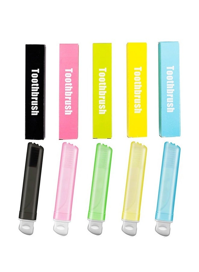 Unique Travel Mini Folding Toothbrush With Box - 5 Pieces  - Image 1