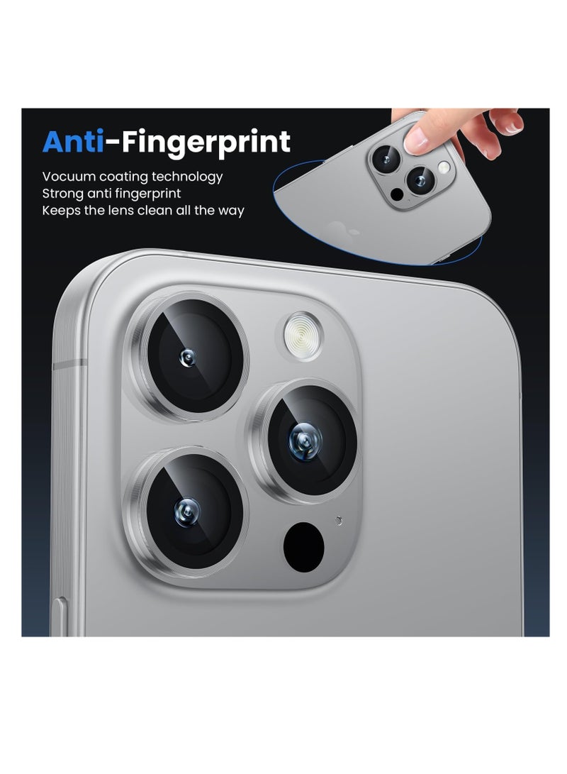IPhone 16 Pro Max/Iphone 16 Pro Camera Lens Protector - [Original Shooting Model] Shatterproof Ultra HD Tempered Metal Glass Camera Screen Protector Cover  - Image 2