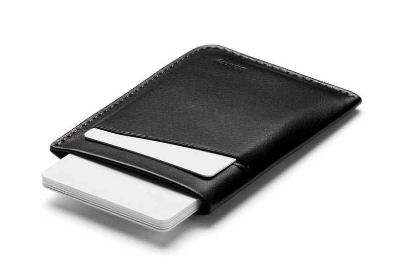 Bellroy Card Sleeve (Premium Leather Card Holder or Minimalist Wallet, Holds 2-8 Cards or Business Cards, Folded Note Storage) - Black - Image 4