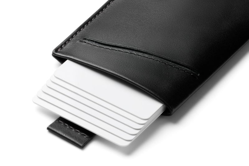 Bellroy Card Sleeve (Premium Leather Card Holder or Minimalist Wallet, Holds 2-8 Cards or Business Cards, Folded Note Storage) - Black - Image 3