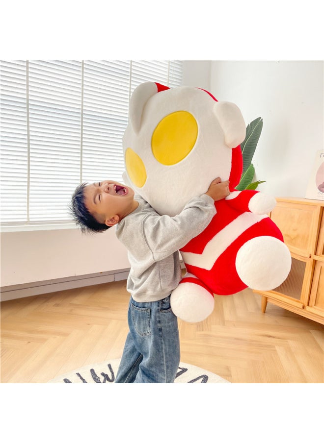 Generic - Super Soft Doll Plush Toy Winter Boys' Ragdoll Ultraman Sleeping Pillow Children Doll Bed-Specifications:Original Ultraman 80CM-Color:Red - Image 1