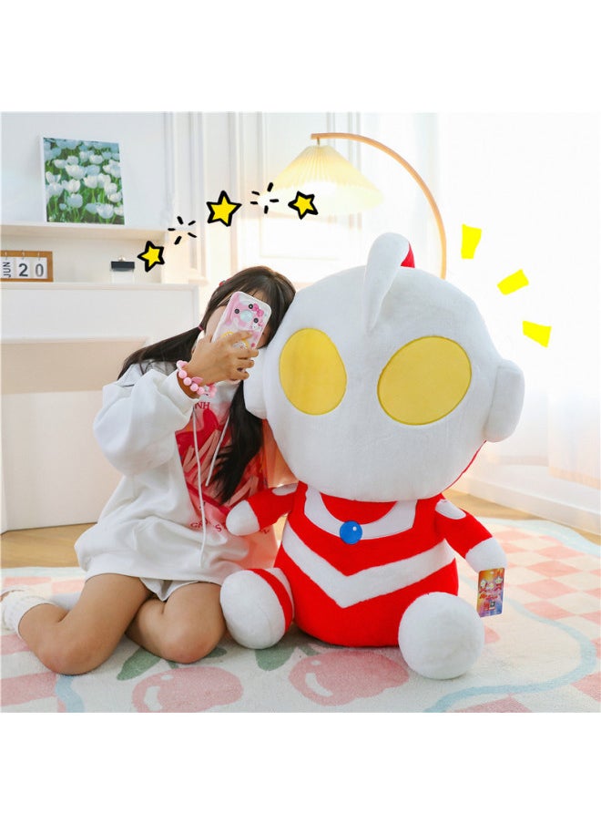 Generic - Super Soft Doll Plush Toy Winter Boys' Ragdoll Ultraman Sleeping Pillow Children Doll Bed-Specifications:Original Ultraman 80CM-Color:Red - Image 1