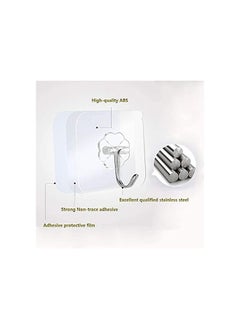 Generic Self Adhesive double sided tap Steel Wall Hooks (Pack of 20) | 1 KG Load Capacity (6 x 6 cm, Silver)  - Image 3