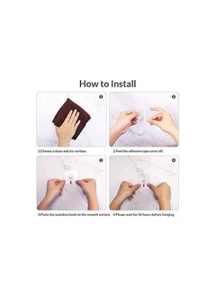 Generic Self Adhesive double sided tap Steel Wall Hooks (Pack of 20) | 1 KG Load Capacity (6 x 6 cm, Silver)  - Image 4