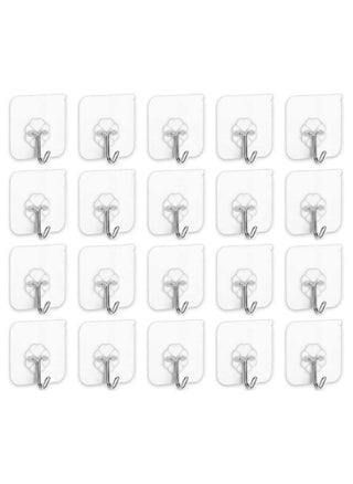Self Adhesive double sided tap Steel Wall Hooks (Pack of 20) | 1 KG Load Capacity (6 x 6 cm, Silver) - pzsku/ZC7D890085C6075C0FB63Z/45/1746289915/de4df4ba-ec64-46a8-bad8-b6523ddc1d1b