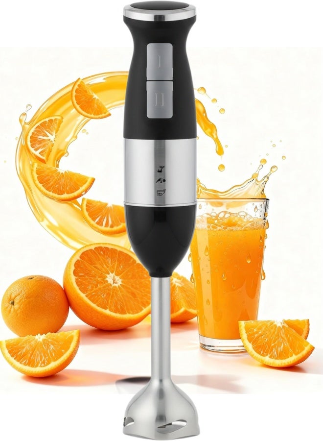 هاند بلندر يدوي كهربائي قدرة 300 واط بشفرات ستانلس ستيل قوية قابلة للفك – خلاط يدوي متعدد الاستخدامات بسرعتين مع وضع نبضي للتحكم الكامل – محرك متين للاستخدام اليومي في المطبخ – مناسب لتحضير الشوربة والصلصات وطعام الأطفال – تصميم مريح مقاوم للاهتراء وسهل التركيب والتنظيف – أداء ثابت وآمن للاستخدام المنزلي اليومي - Image 1