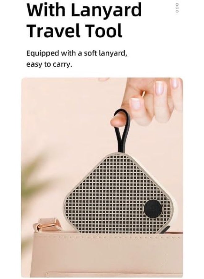 Hoco HC22 Wireless Bluetooth Speaker High Quality Auspicious Outdoor Portable Mini Audio 1200mAh Speaker Cai De Som Support TF Card/FM/TWS - Beige - Image 3