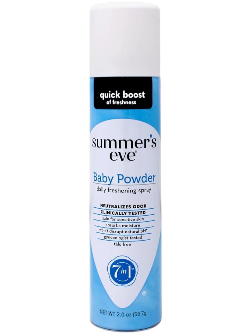 Summer's Eve Feminine Deodorant Spray Baby Powder 2 oz - Image 1