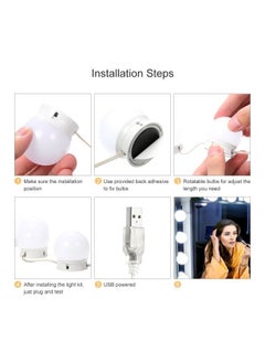 Raxoom 10-Piece LED Vanity Dimmable Mirror Light Set White 50x45x38mm  - Image 2
