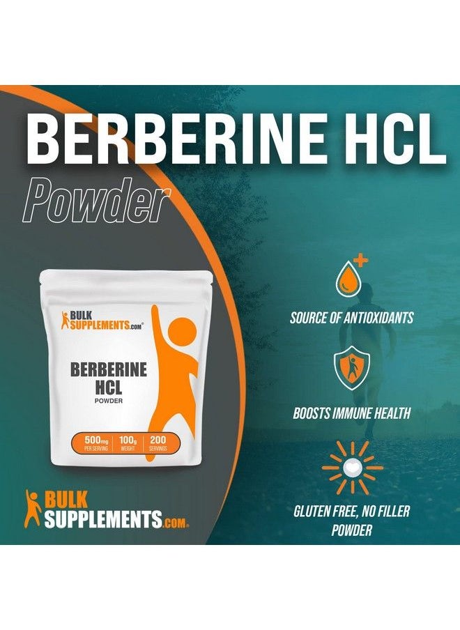 BulkSupplements - Com Berberine Hcl Powder Supplement For Immune Support Sourced From Berberis Aristata Gluten Free 500Mg Per Serving 200 Servings 100 Grams 35 Oz - Image 1