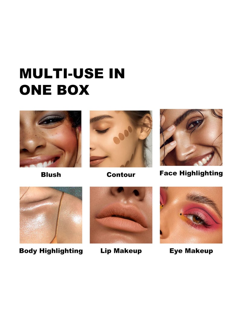 KASTWAVE Cream Contour Sticks Collection, 6 Colors Face Blush, Bronzer and Highlighter Makeup Set, Putty Blush Palette, Blendable, Lightweight, Gift for Women or Girls - Image 4