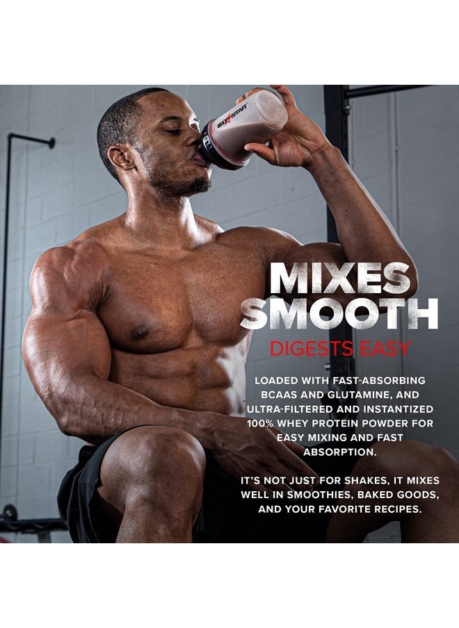 SIX STAR - Whey Protein Powder + Immune Support Whey Protein Plus | Whey Protein Isolate & Peptides + Muscle Builder | Lean Protein Powder for Muscle Gain & Recovery | Chocolate, 2 lbs - Image 1