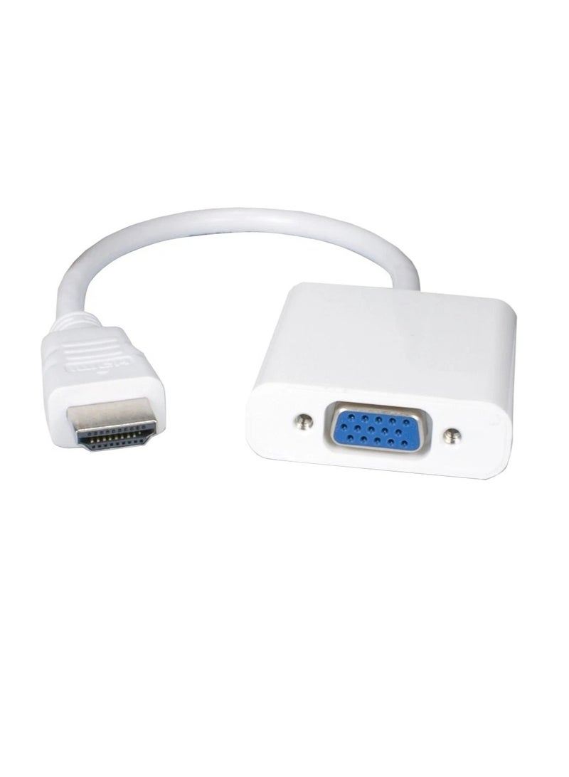 HDTV / HDMI to VGA Adapter Cable – 20cm, White  - Image 3