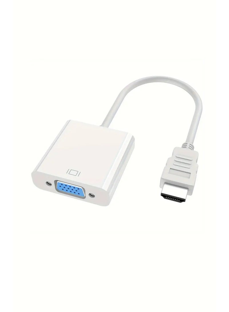 HDTV / HDMI to VGA Adapter Cable – 20cm, White  - Image 1