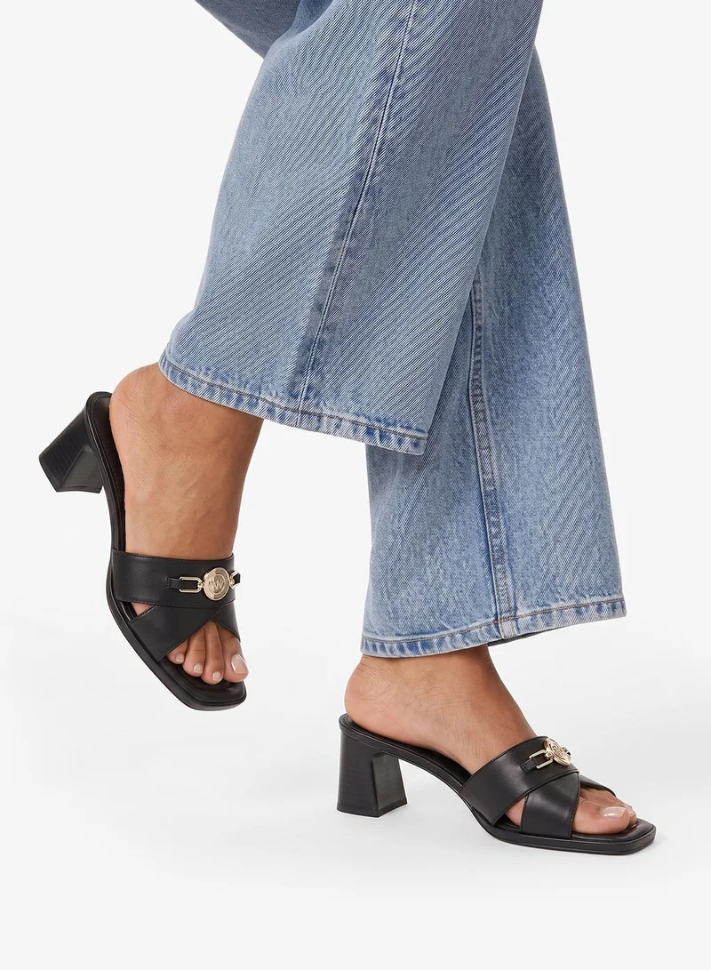 Multi Strap Mid Heel Sandals
