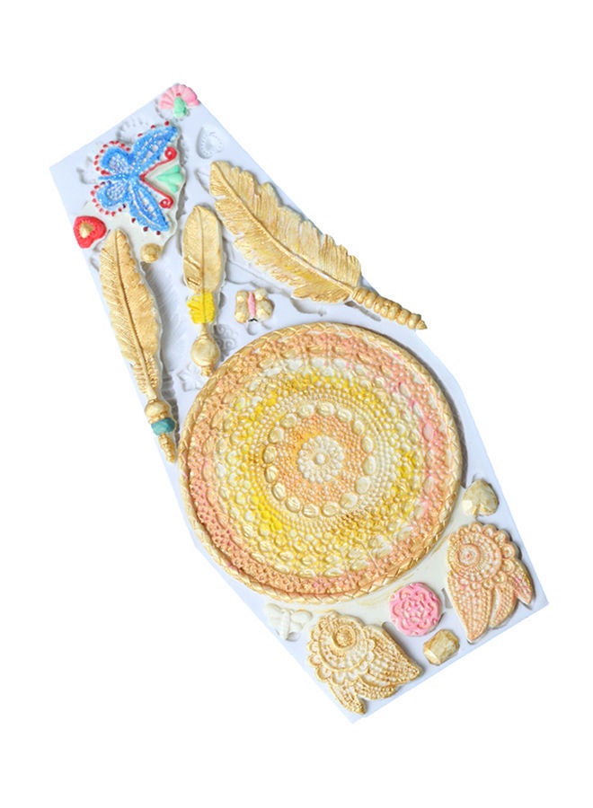 نيبمينينت قالب من السيليكون لتزيين أطراف الكعك بنمط زهور الجريس وأجراس أيوليون أبيض 28سنتيمتر - Image 3