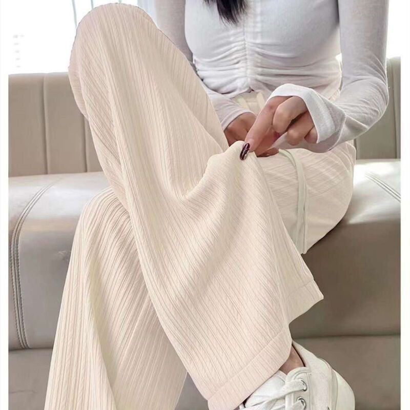 Cloud Pants Women 2025 Spring and Summer Versatile High-Waisted New Long Pants Drape Casual Straight Pants Slimming Cool Pants Purple  - Image 3