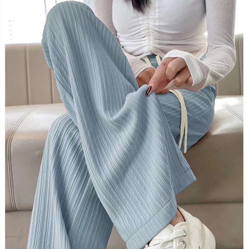 Cloud Pants Women 2025 Spring and Summer Versatile High-Waisted New Long Pants Drape Casual Straight Pants Slimming Cool Pants Purple  - Image 4