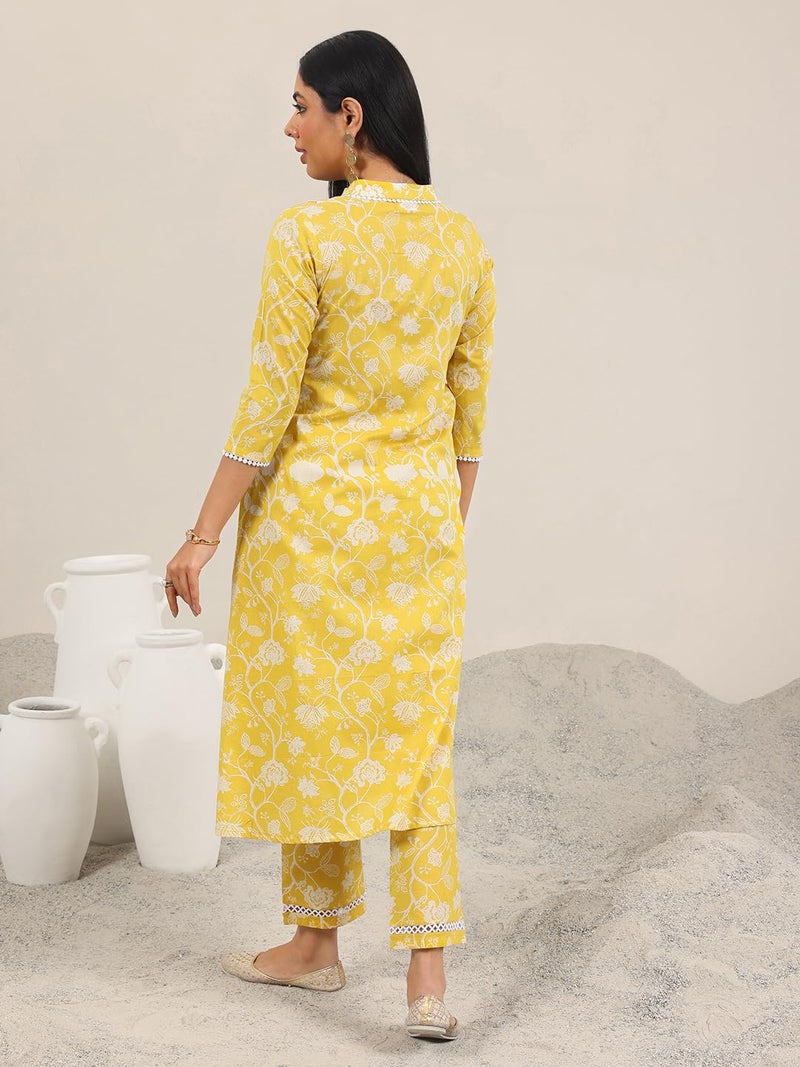 Libas Printed Pure Cotton Straight Kurta With Trouser-400427HL - Image 4