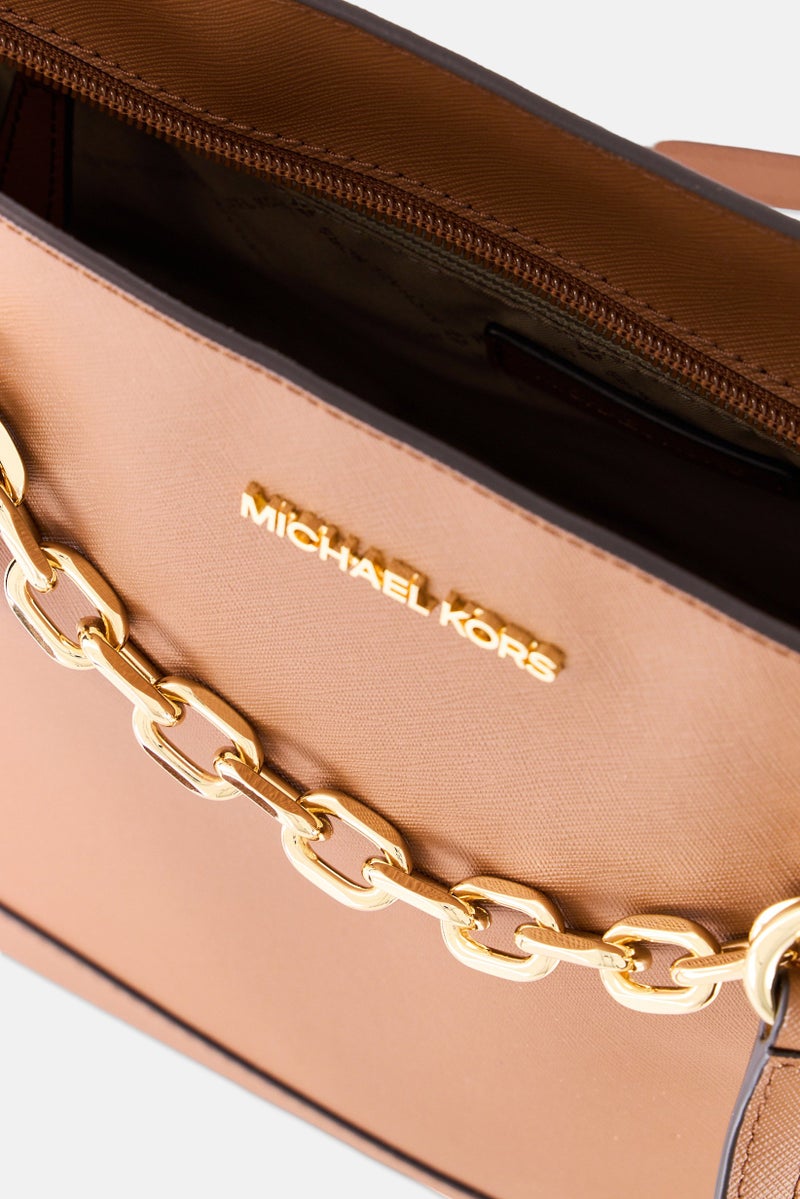 Michael Kors Women Brand Logo Tote Bag 40 L x 27 H x 14 W cm, Brown - Image 4