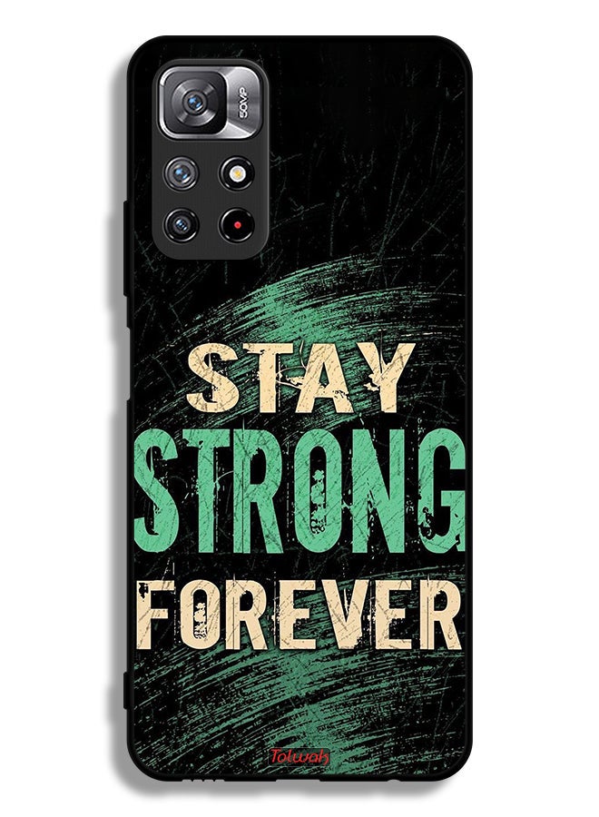 Tolwak Xiaomi Redmi Note 11 4G Protective Case Cover Stay Strong Forever - Image 2