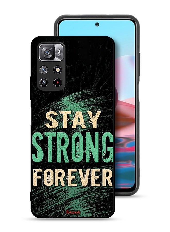 Tolwak Xiaomi Redmi Note 11 4G Protective Case Cover Stay Strong Forever - Image 1