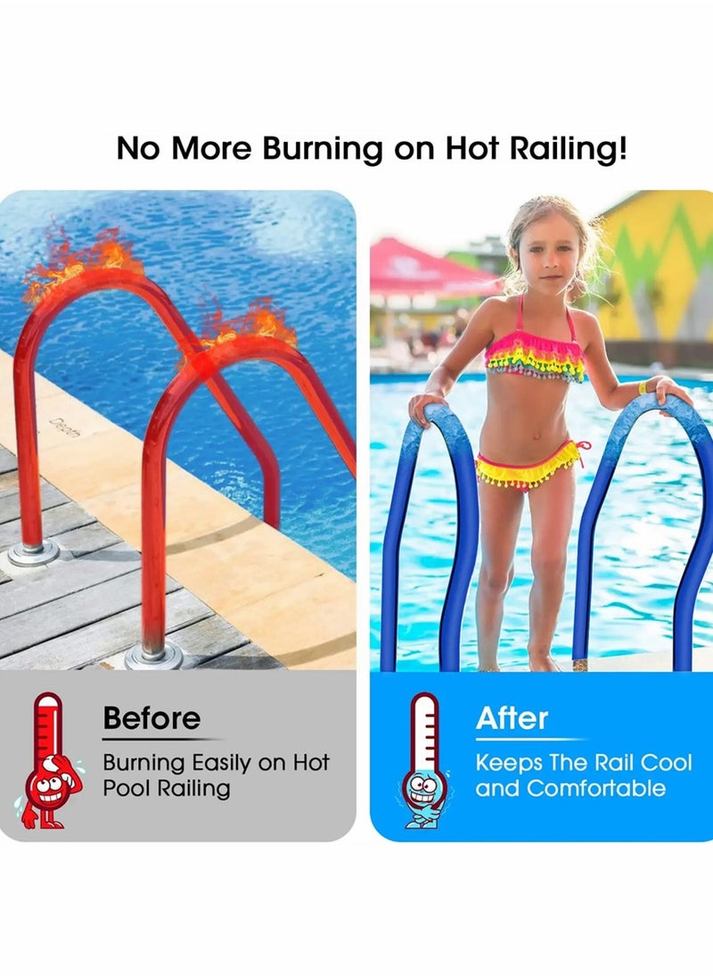 KASTWAVE - Pool Handrail Cover, Pool Rail Grip Hand Rail Covers, Safety Grip Sleeve with Zipper, Neoprene Hand Grip Rail Slip Cover for Swimming Pool Inground Ladder Handles Hand Railing Covers Grips (4 Feet) - Image 1