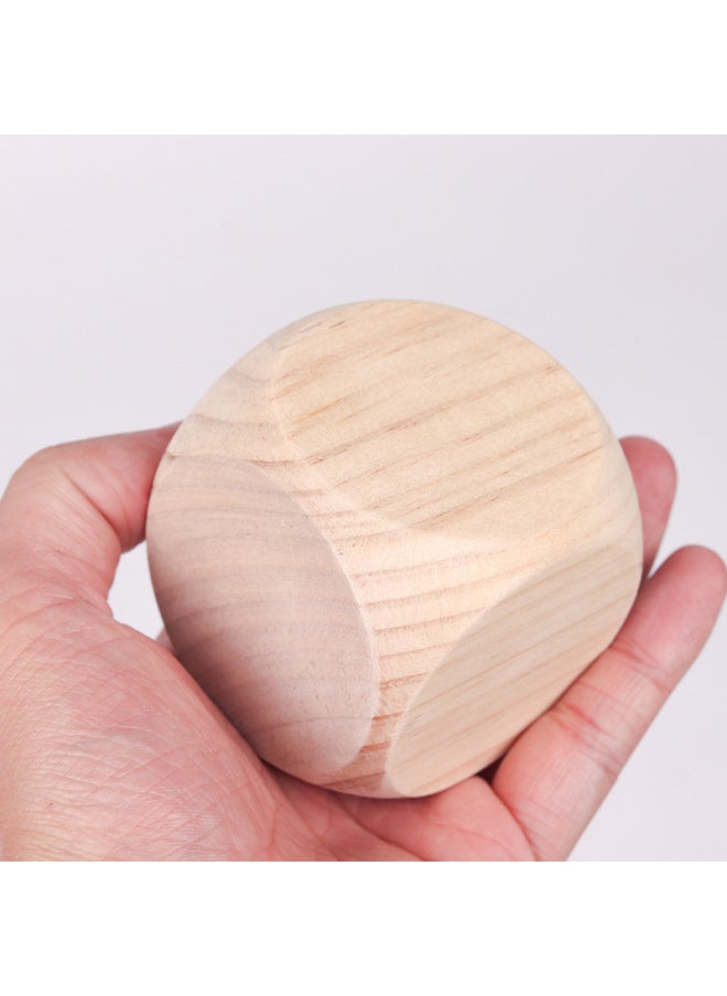 null - Wooden Children's Sandbox Color Blank Dice Round Corner Color Color Solid Wood Wooden Sieve Playground-Color:2.0cm Blank Dice-Specifications:Muddy Water Sophora Japonica - Image 1