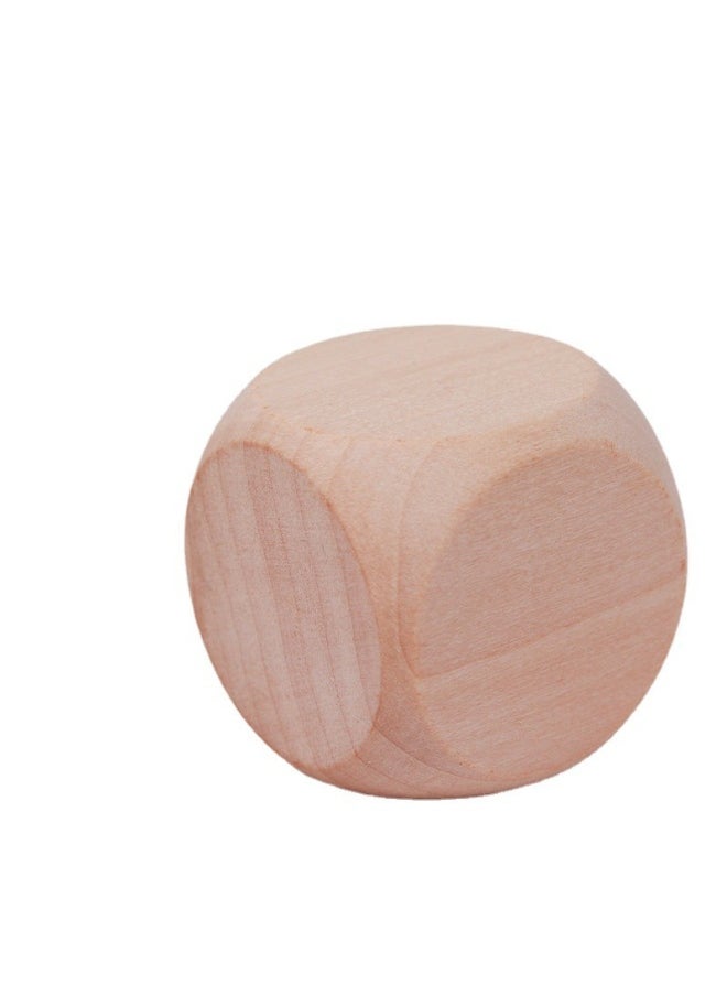 null - Wooden Children's Sandbox Color Blank Dice Round Corner Color Color Solid Wood Wooden Sieve Playground-Color:2.0cm Blank Dice-Specifications:Muddy Water Sophora Japonica - Image 1