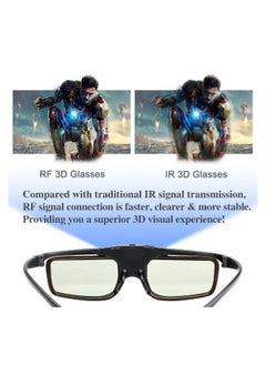 Generic Rechargeable Active Shutter RF 3D Glasses, DELFINO RF 3D Glasses for Sony Epson Toshiba Sharp, Compatible with TDG-BT500A, SSG-5100GB, AN3DG40  - Image 5