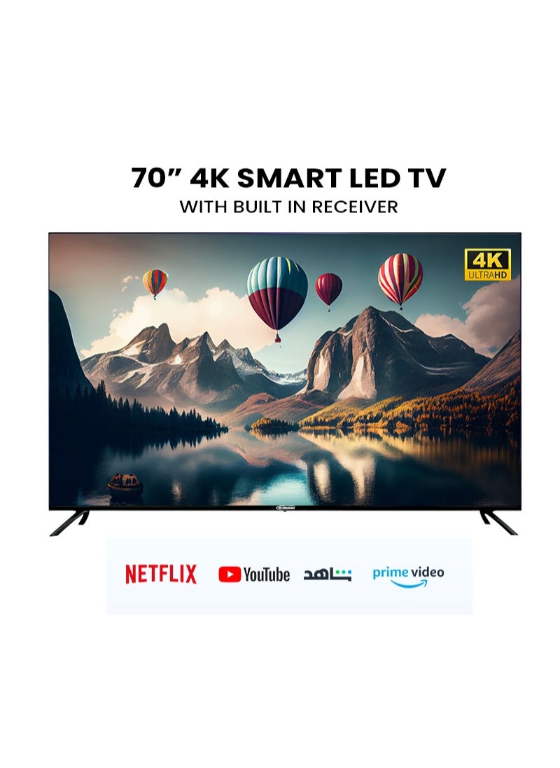 GENERAL CLASS SMART WEB OS TV 70 Inches Frameless, Built-in Receiver + Magic Remote, 8GB + 1.5GB RAM, LED Ultra HD 4K, Bluetooth, 2 USB Ports, 3 HDMI Ports, 2 Stereo Speakers with 8 Watts Each, Model GC-7024  - Image 4