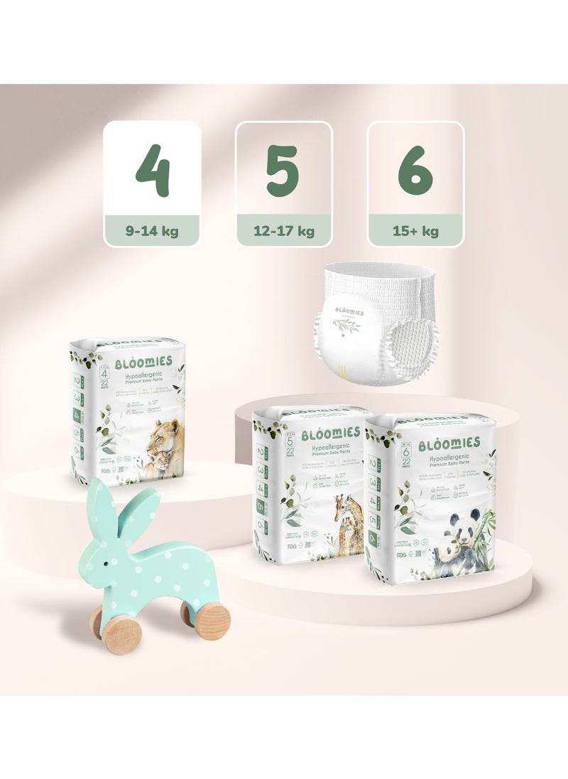 Bloomies - Organic Bamboo Baby Pants Size 4 (9-14kg baby) 22pcs| Eco-friendly, Hypoallergenic, Non-toxic, Breathable Pullups - Image 1