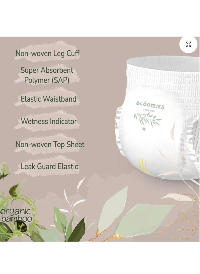 Bloomies - Organic Bamboo Baby Pants Size 4 (9-14kg baby) 22pcs| Eco-friendly, Hypoallergenic, Non-toxic, Breathable Pullups - Image 1