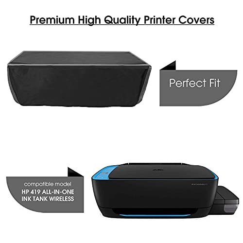 PalaP Dust Proof & Water Proof Washable protective Nylon Printer Cover Compatible for HP 419 All-in-One Ink Tank Wireless-(Black) - Image 2