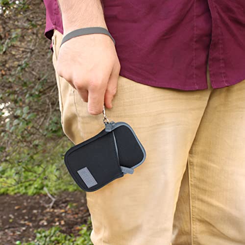 USA Gear Small Camera Case Compatible with Nikon Coolpix A10, S4300, S6900, W300, L22 & More - Digital Camera Sleeve Neoprene, Belt Loop, Wrist Strap, Pocket for SD Cards, Batteries (Black) - Image 3